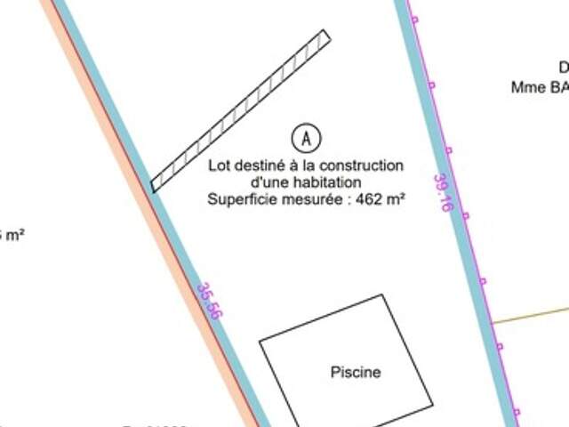 Terrain de 462 M2 Façade de 16M à vendre  POMMEUSE (77) — photo du bien