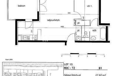 Appartement 2 pièces 96000 €