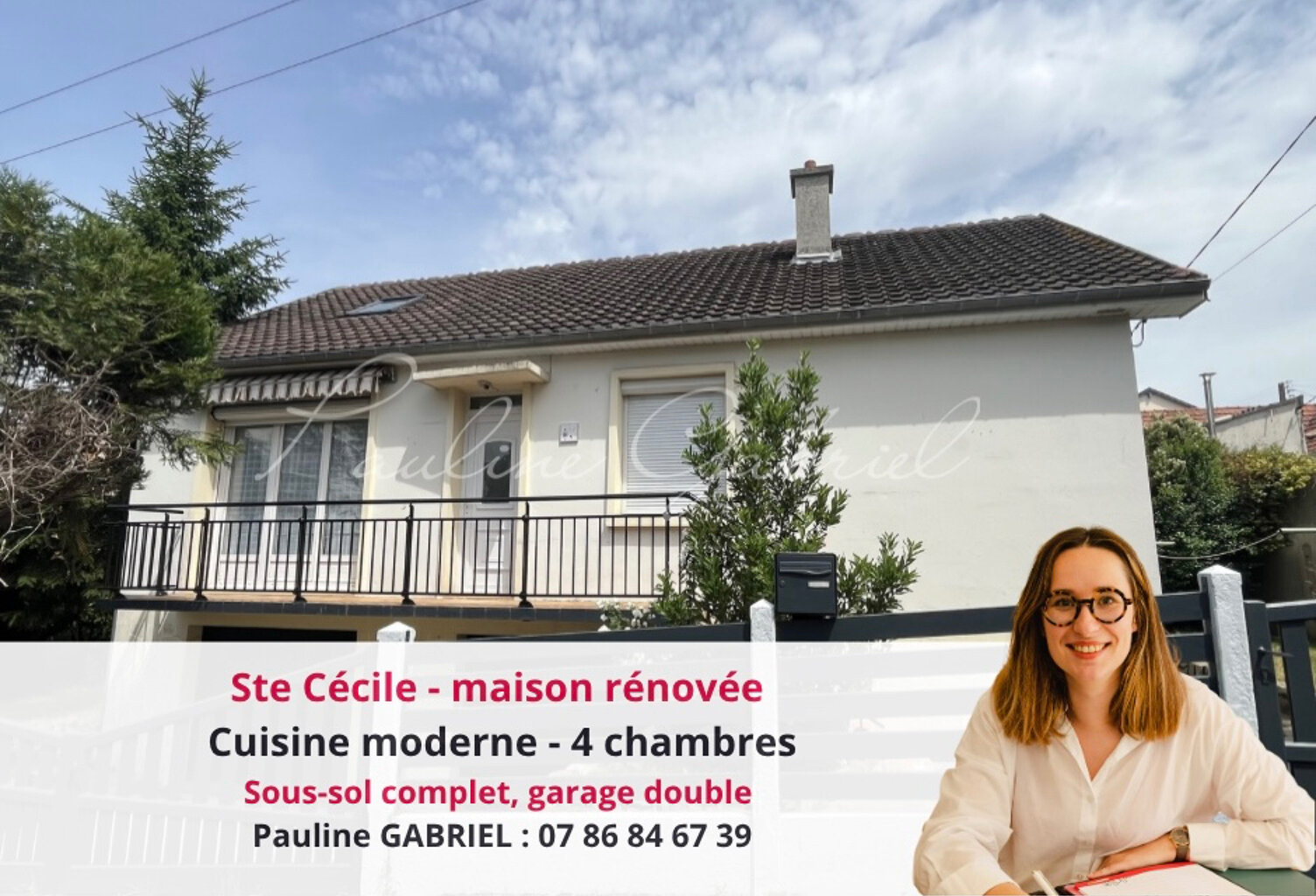 Maison rénovée à Sainte-Cécile, 4 chambres, sous-sol complet, jardin — photo 1