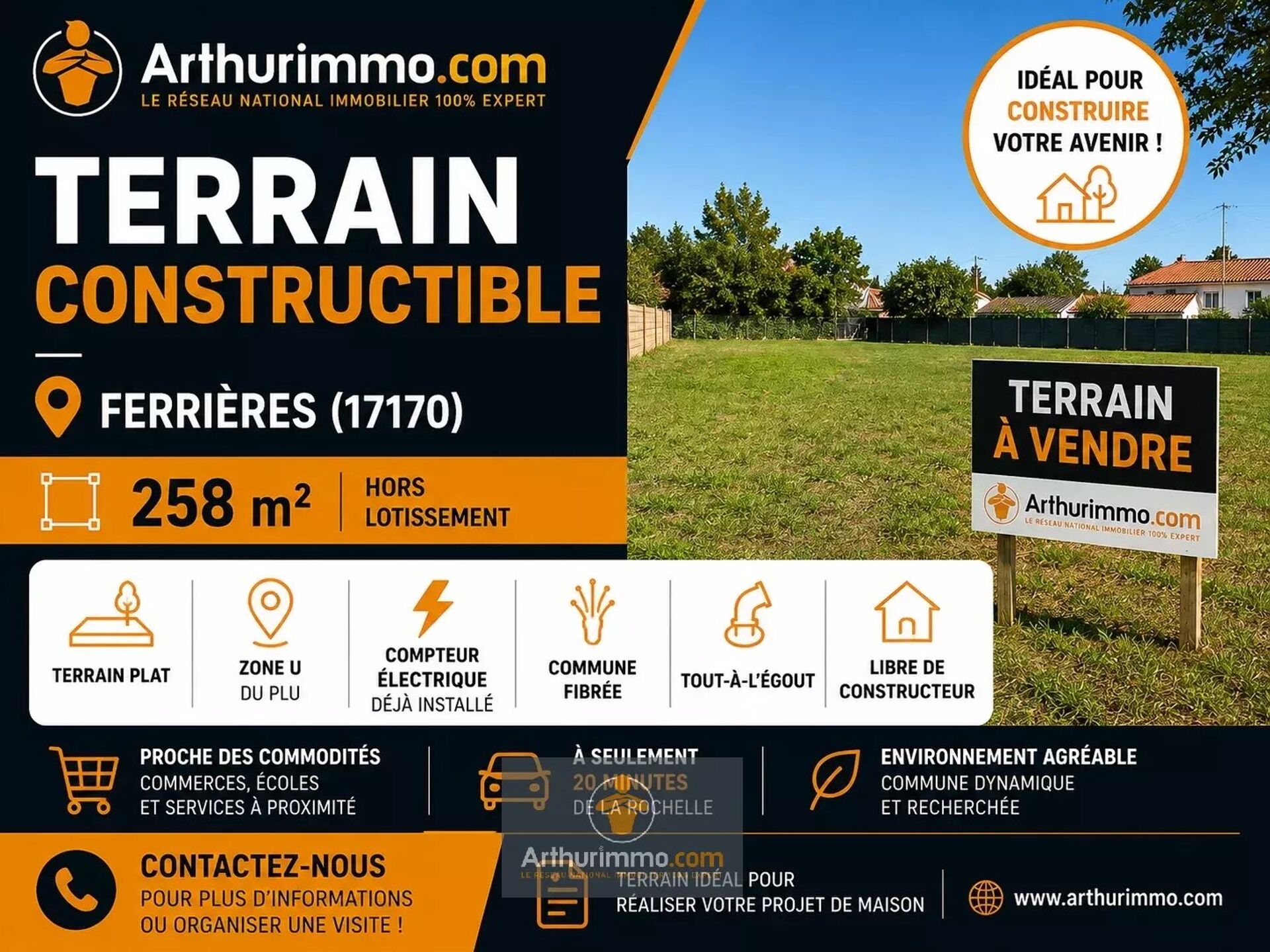 Terrain 258 m² · à Ferrières · 258 m² · 60 000 €
