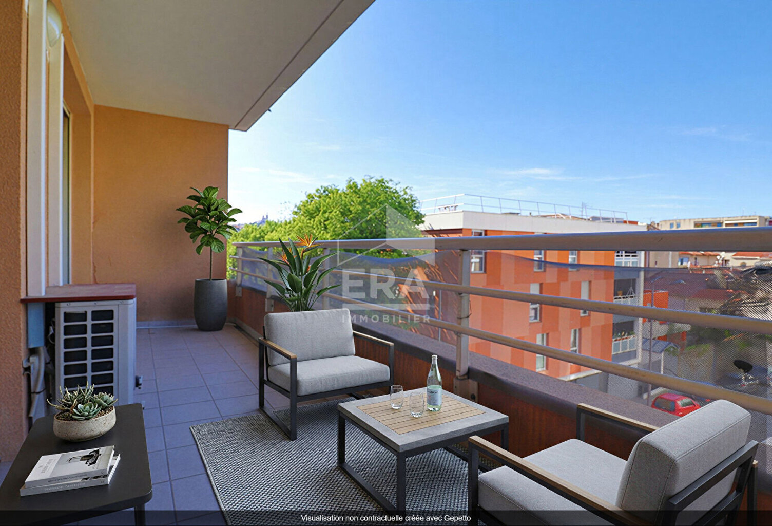 Appartement  A vendre Marseille 13010 - type 3 - secteur Menpenti  Parc du 26 ème centenaire - terrasse - extérieur — photo 1