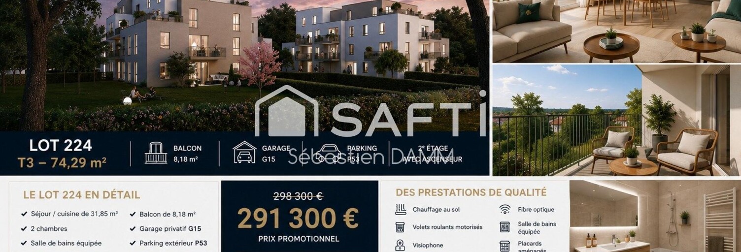 Appartement 3 Pièces 74 m² à vendre à Kembs (68680)