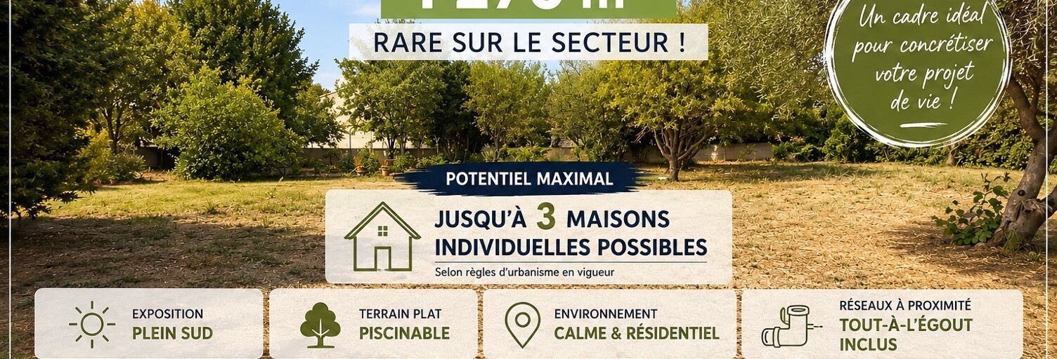 Terrain  1270 m² à vendre à La Crau (83260)