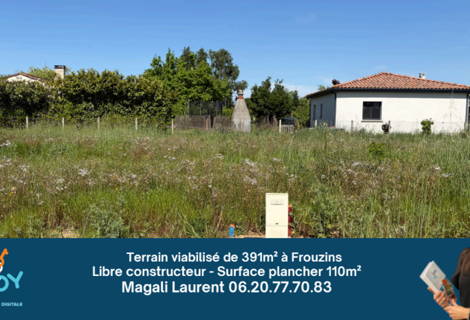 Terrain de 391m2 viabilisé à bâtir — photo 1