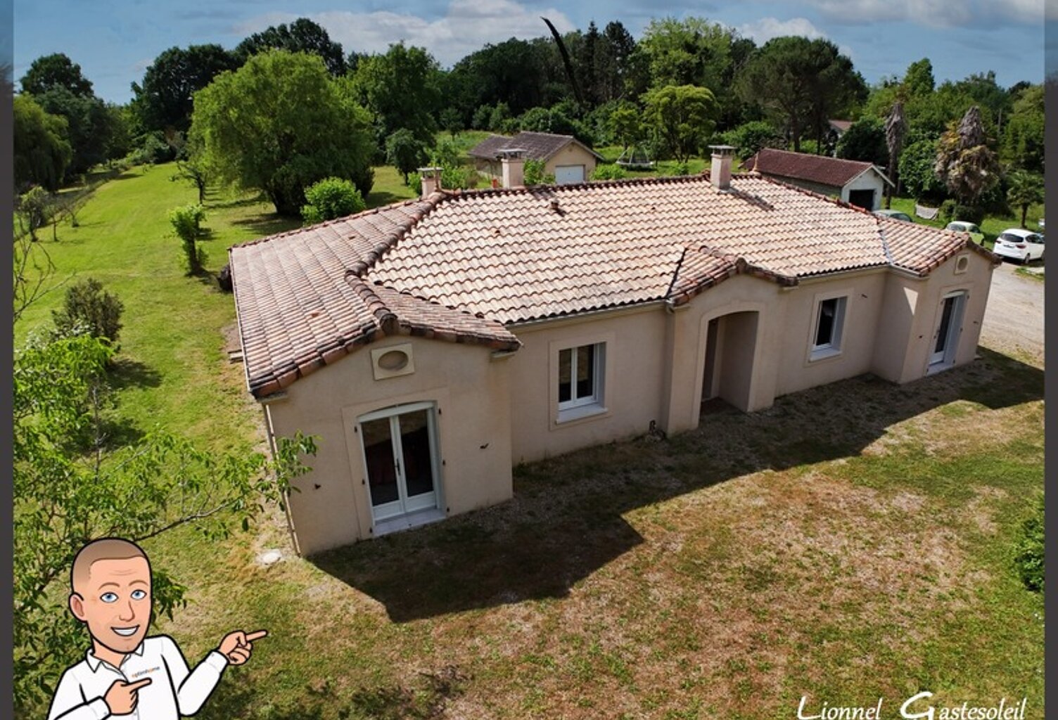 Maison à vendre de plain 3 chambres en bordure de le Dordogne sur la commune de PORT SAINTE FOY ET PONCHAPT (24) — photo 1