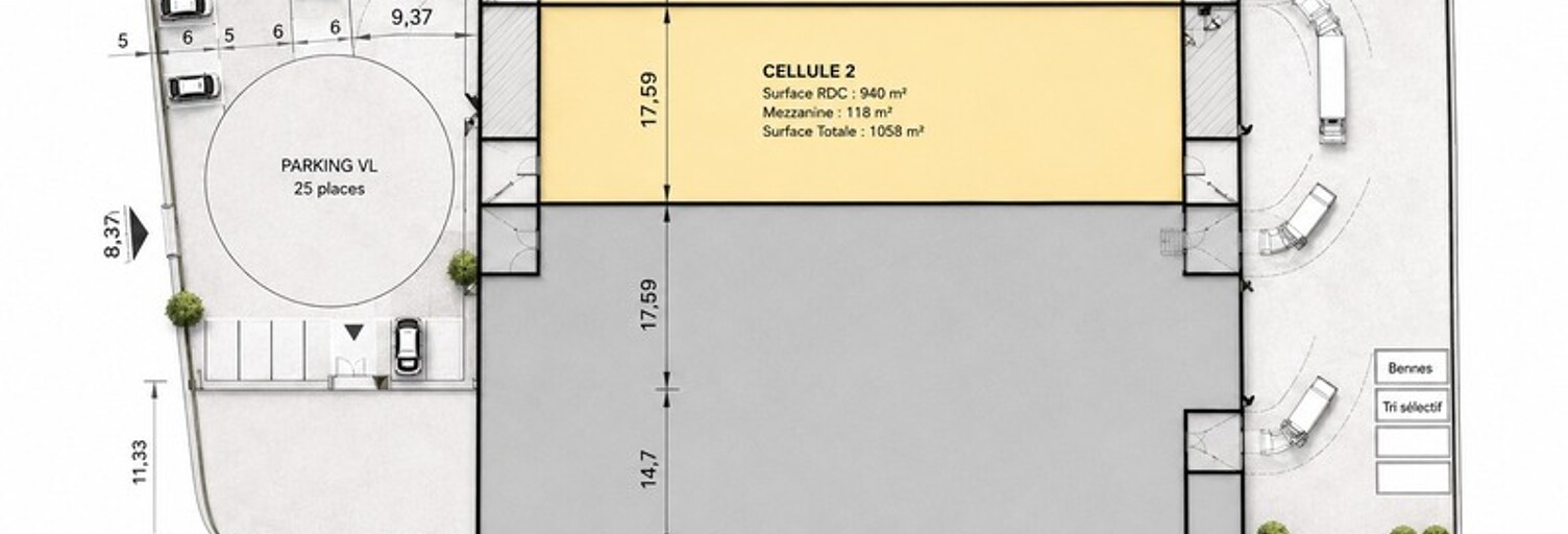 Local industriel 3 Pièces 1058 m² à louer à Sainte-Hélène-sur-Isère (73460)