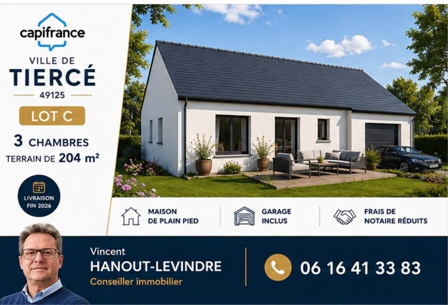 Maison à vendre 5 pièces TIERCE (49) — photo 1