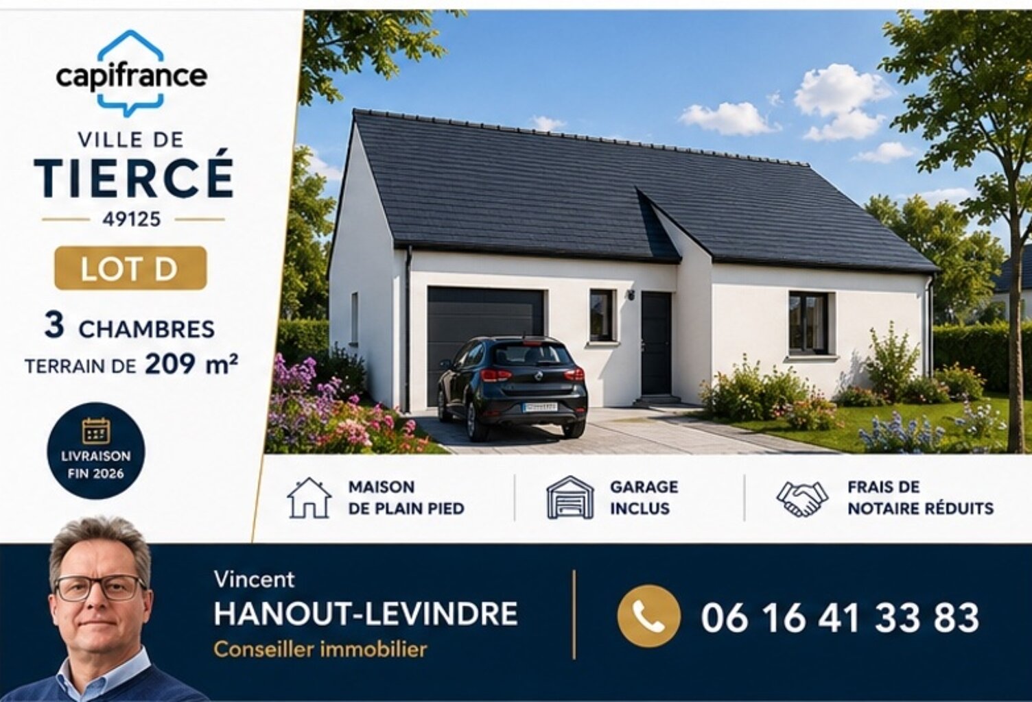 Maison à vendre 5 pièces TIERCE (49) — photo 1