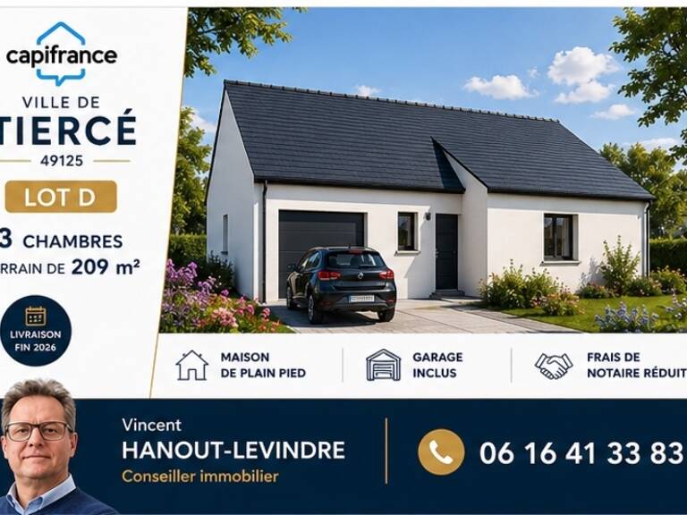 Maison à vendre 5 pièces TIERCE (49) — photo 1