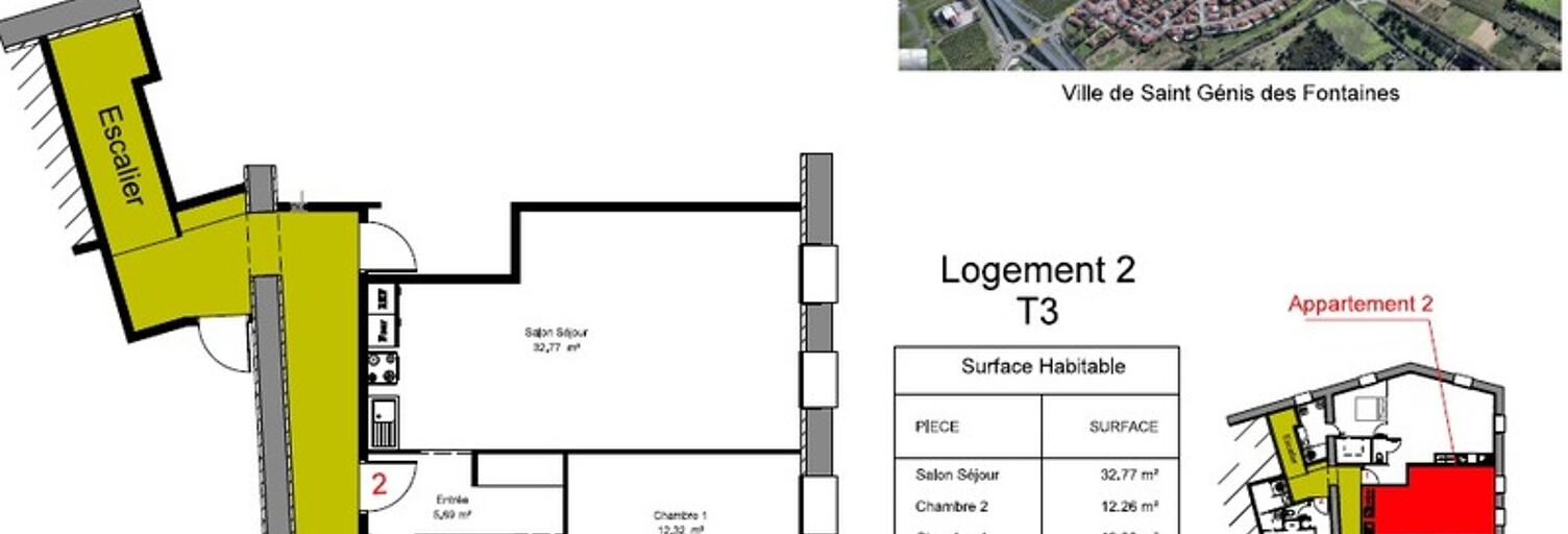 Appartement 3 Pièces 71 m² à louer à Saint-Génis-des-Fontaines (66740)