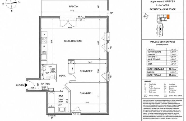 APPARTEMENT NEUF EN VEFA - TYPE 3 DERNIER ÉTAGE NORMES PMR - AVEC BELLE TERRASSE EXPOSÉE OUEST ET PARKING PRIVATIF EN SOUS-SOL -- DANS RÉSIDENCE INTIMISTE AU MUY -- DISPOSITIF LLI POSSIBLE POUR INVESTISSEURS — photo 5