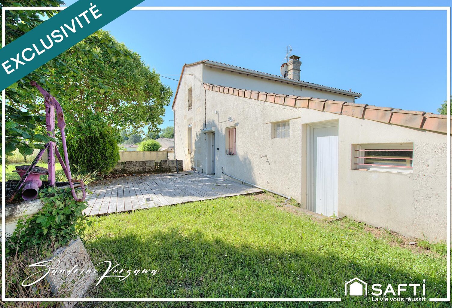 Maison en pierre familiale, garage, grand jardin — photo 1
