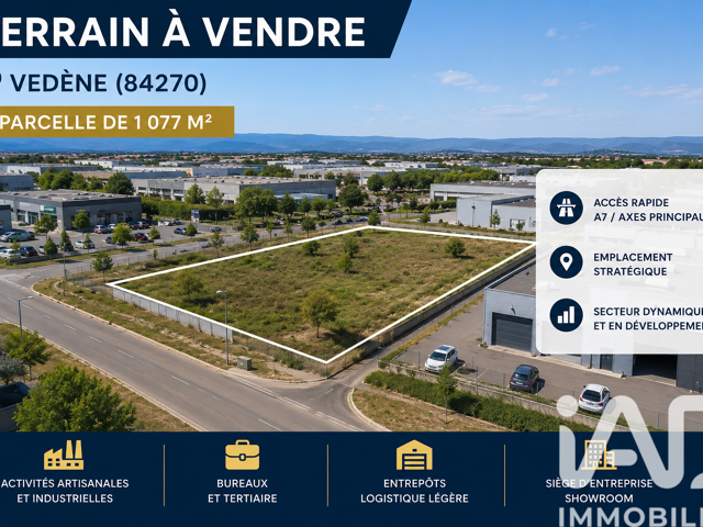 Vente Terrain 1 077 m&sup2; — photo du bien