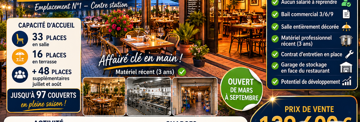 Commerce  80 m² à vendre à Fleury (11560)