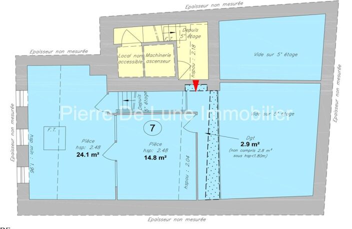 Presqu'île, dernier étage, 124m2, verrière exceptionnelle — photo 4