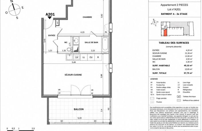 APPARTEMENT NEUF VEFA TYPE 2 AVEC TERRASSE ET PARKING PRIVATIF DANS RESIDENCE RE2020 - NORMES PMR -- TVA RÉDUITE SOUS CONDITIONS D'ÉLIGIBILITÉ (PRIX D'ACQUISITION RÉDUIT À  225 330 €) --- — photo 3