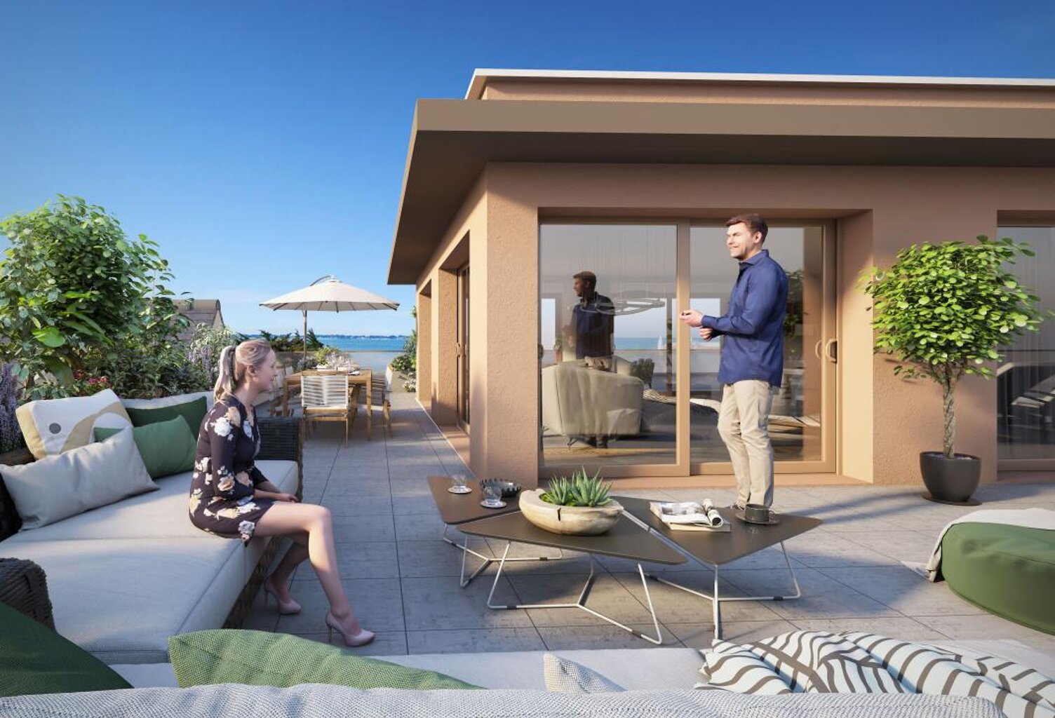 LA TURBALLE – Appartement face mer T4 neuf d’exception avec grande terrasse — photo 1