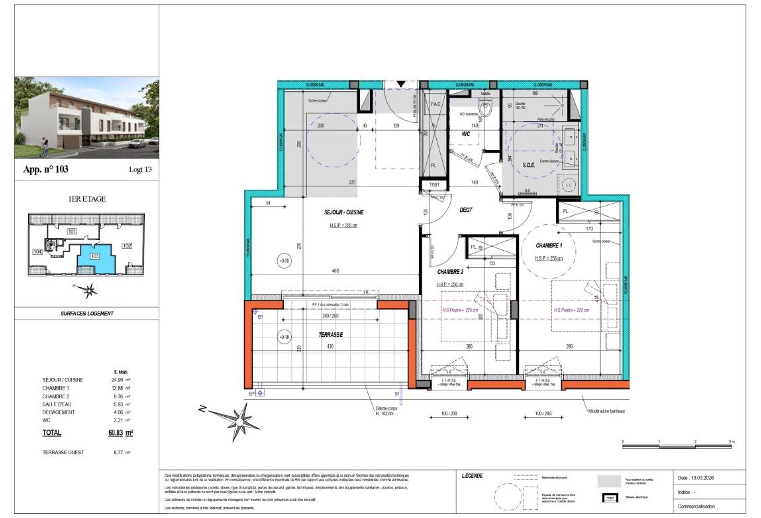 LA TURBALLE – Appartement T3 neuf avec terrasse — photo 1