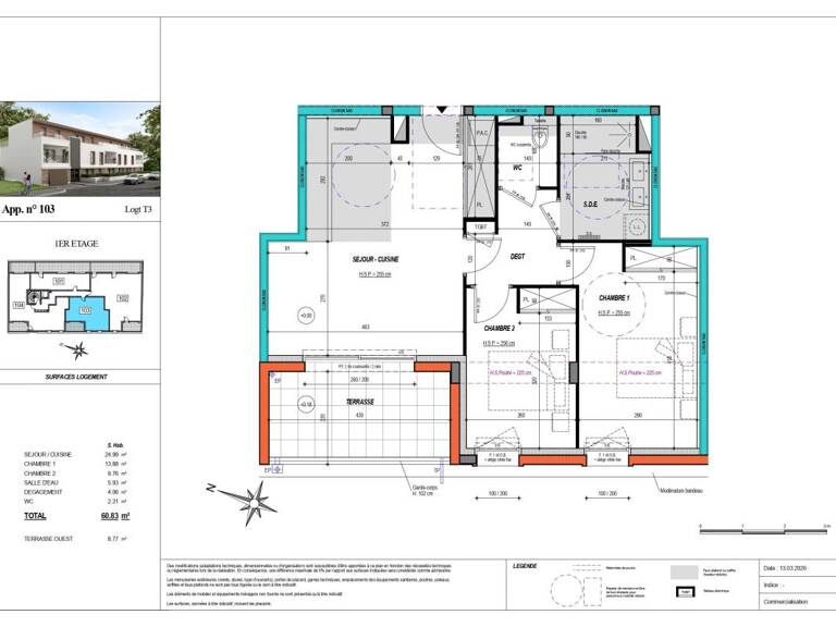 LA TURBALLE – Appartement T3 neuf avec terrasse — photo 1