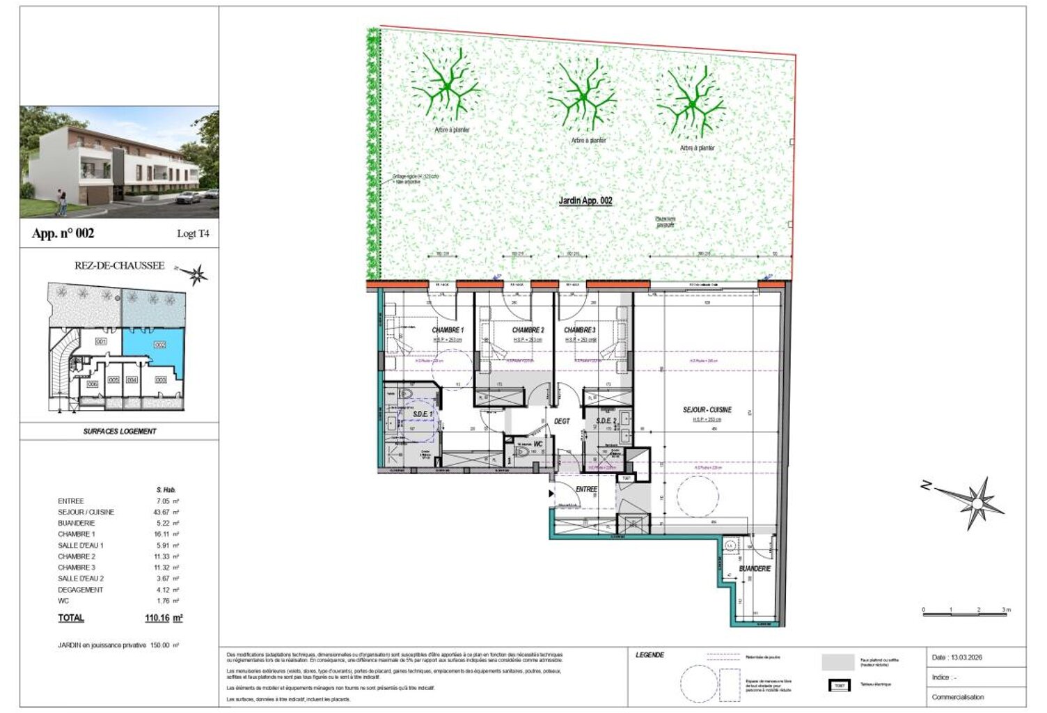LA TURBALLE – Appartement T4 neuf avec jardin privatif à deux pas de la plage — photo 1