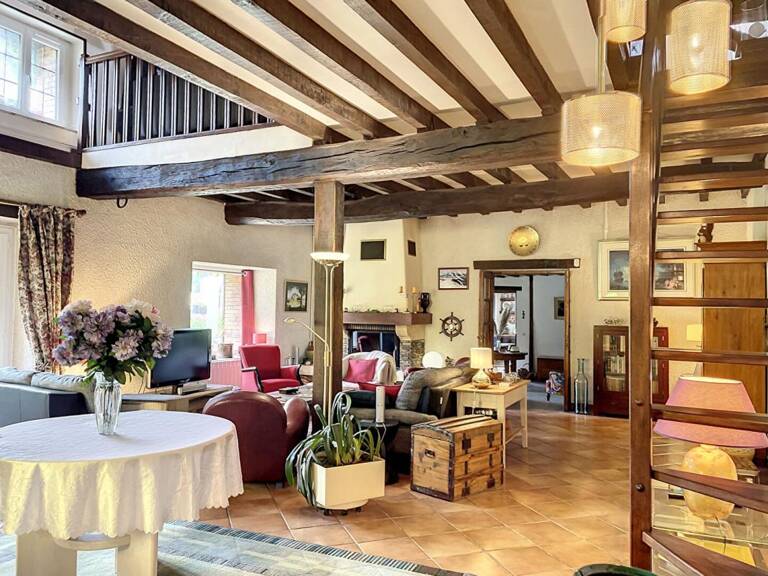 RARE BELLE LONGÈRE DE CHARME EN PIERRE  302m²  AVEC PISCINE, SAUNA, DPE D,  PROCHE GARE  (PARIS 1H10) — photo 1