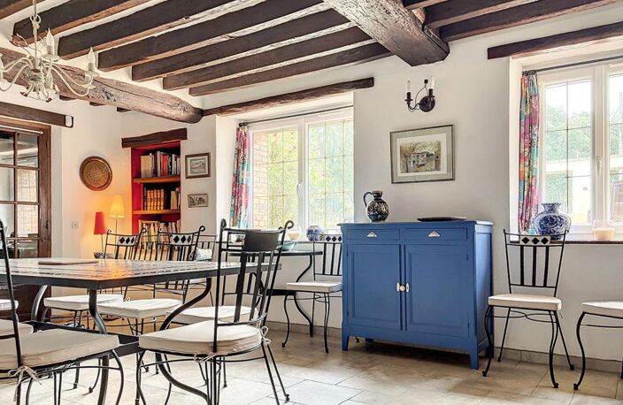 RARE BELLE LONGÈRE DE CHARME EN PIERRE  302m²  AVEC PISCINE, SAUNA, DPE D,  PROCHE GARE  (PARIS 1H10) — photo 2