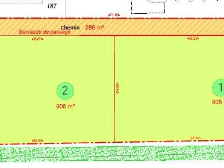 Terrain constructible 905 m² libre constructeur — photo 1
