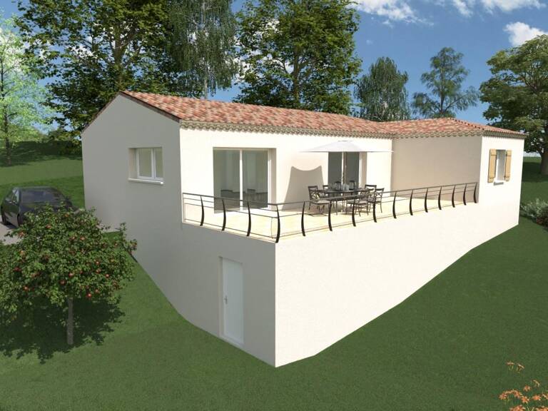 ROCHEMAURE : projet hors Lotissement avec vue dominante — photo 1