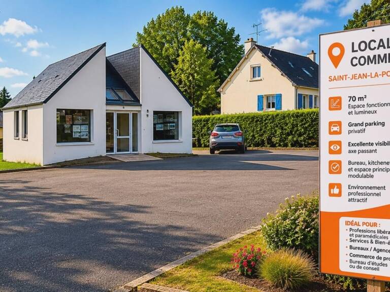 LOCAL COMMERCIAL 70 m² – EMPLACEMENT STRATÉGIQUE – GRAND PARKING – SAINT-JEAN-LA-POTERIE — photo 1