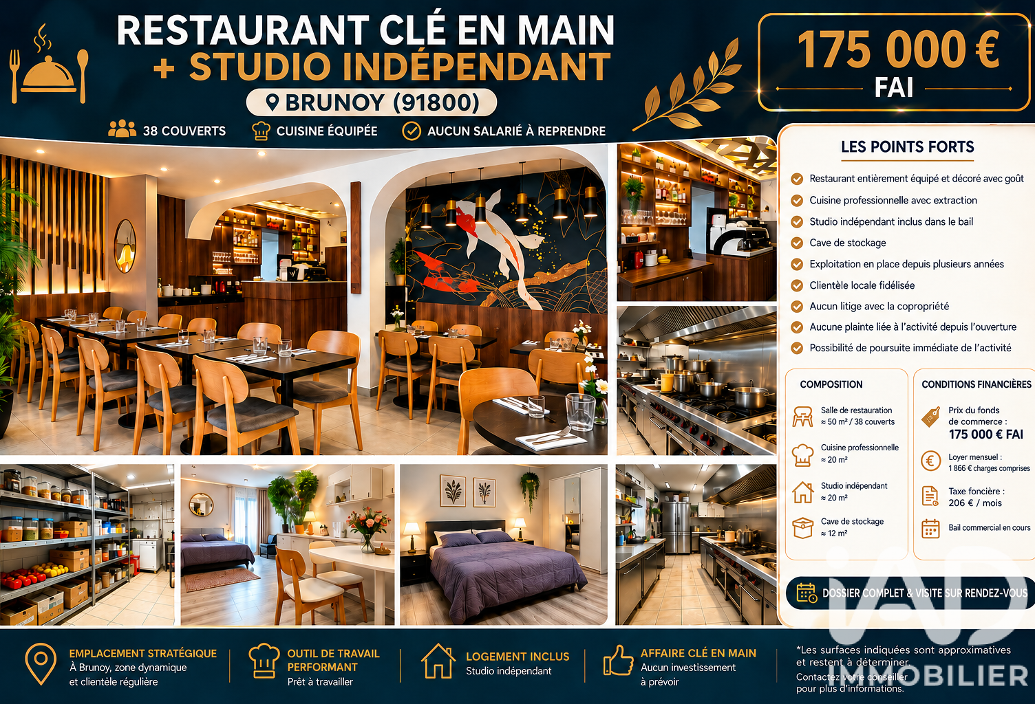 Vente Restaurant 100 m&sup2; — photo 1
