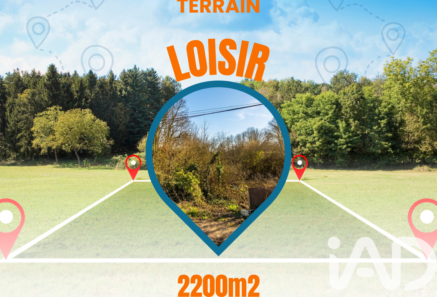 Vente Terrain 2 200 m&sup2; — photo 1