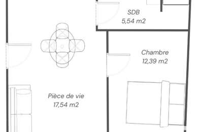 Appartement 2 pièces 127367 €