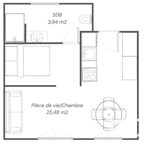 Appartement à vendre, 1 pièces, 29 m², Morlaix