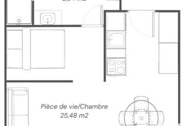 Appartement 1 pièces 105910 €