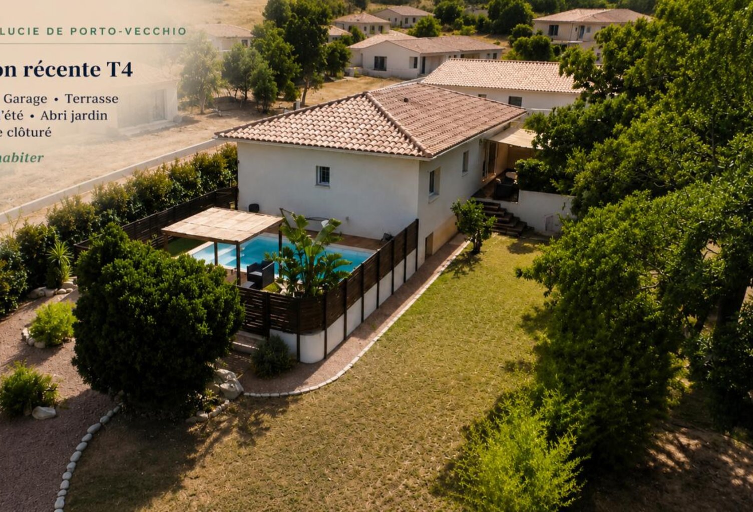Maison  T4 avec piscine et garage -  STE LUCIE DE PORTO-VECCHIO 20144 - CORSE DU SUD - FRANCE — photo 1