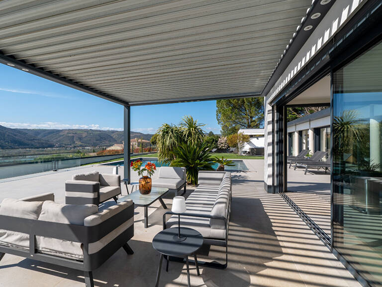 VILLA CONTEMPORAINE  DE  PRESTIGE : 256m² sur  parcelle 913m²  - Panorama exceptionnel sur la Vallée du Rhône — photo 1