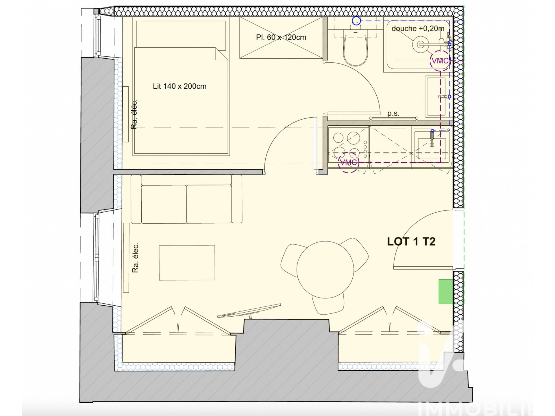 Appartement à vendre, 1 pièces, 23 m², Lyon