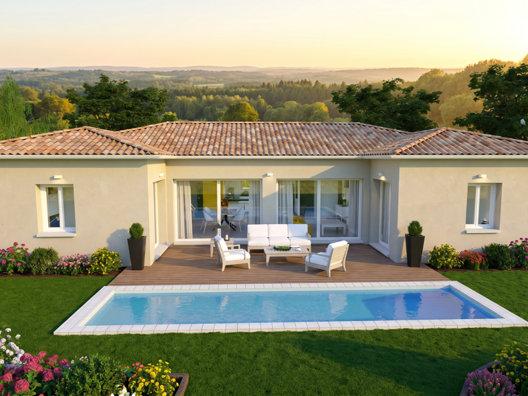 Projet d'une maison neuve sur la commune de St Pierre d'Eyraud — photo 1