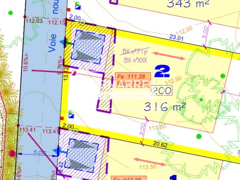 A VENDRE Terrain constructible 316 m² viabilisé à VITRÉ - 87 800  HAI — photo 1