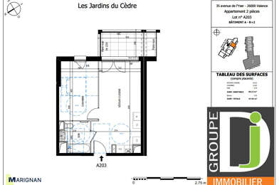Appartement 2 pièces 172756 €