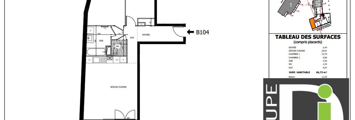 Appartement 3 Pièces 66 m² à vendre à Valence (26000)