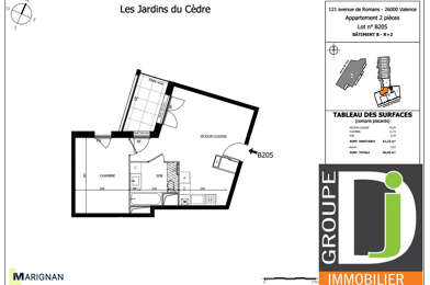 Appartement 2 pièces 177300 €