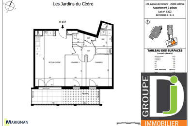 Appartement 3 pièces 181020 €
