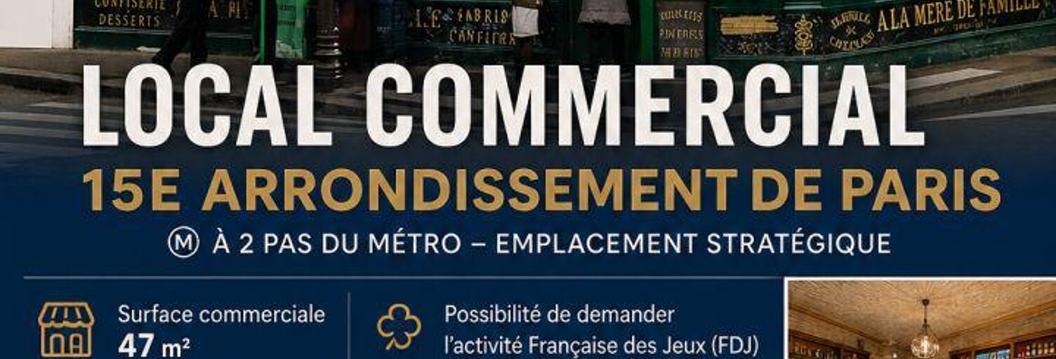 Commerce  123 m² à vendre à Paris 15 (75015)