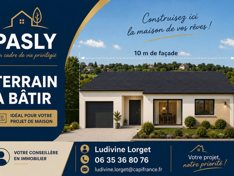 Terrain constructible à vendre de 1320 m² PASLY (02200) – Façade 10m- exposition SUD-EST- idéalement situé — photo 1