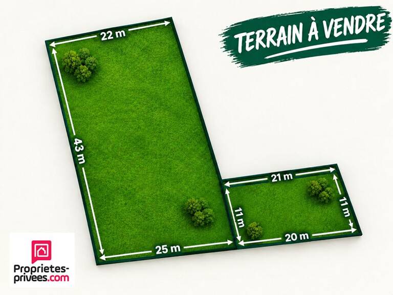 Terrain  constructible de 1145m2 à Yvré L Évêque — photo 1