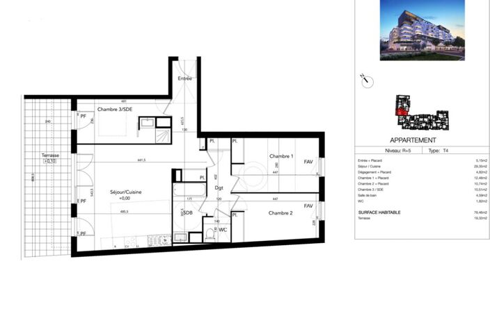 T4 Dernier Étage, Vue dégagée avec Terrasse 19m² (Proche Polygone) — photo 3