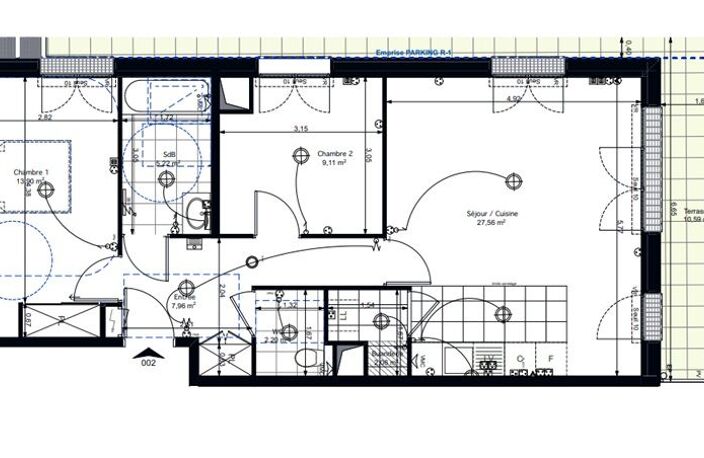 3 Pièces 3P - jardin 95m2  et parking — photo 2