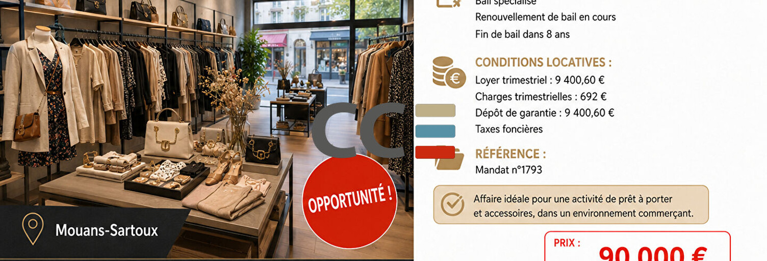 Commerce  90 m² à vendre à Mouans-Sartoux (06370)