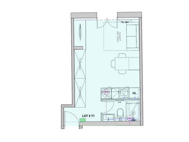Saint-Genis-Laval centre - T1 - 21,6m2 — photo du bien